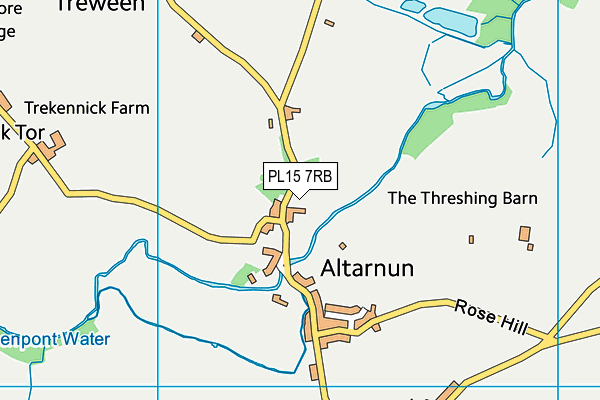 PL15 7RB map - OS VectorMap District (Ordnance Survey)