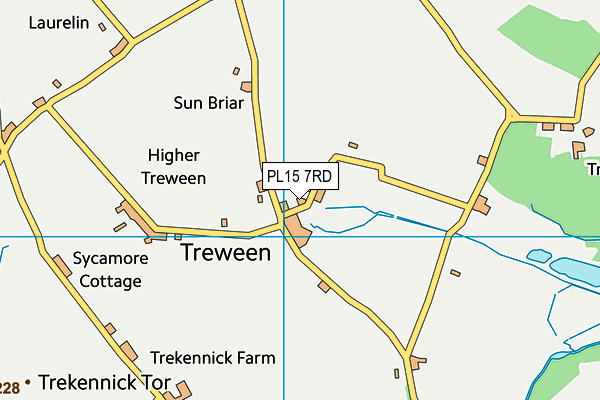 PL15 7RD map - OS VectorMap District (Ordnance Survey)