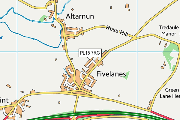 PL15 7RG map - OS VectorMap District (Ordnance Survey)