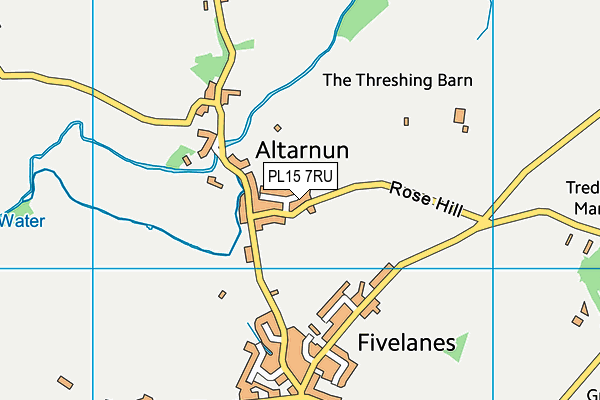 PL15 7RU map - OS VectorMap District (Ordnance Survey)