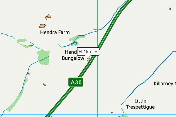 PL15 7TE map - OS VectorMap District (Ordnance Survey)