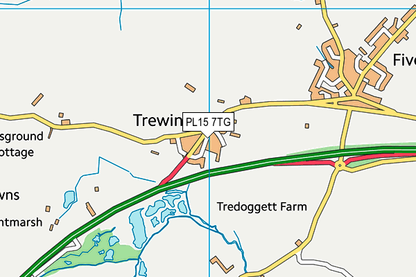 PL15 7TG map - OS VectorMap District (Ordnance Survey)