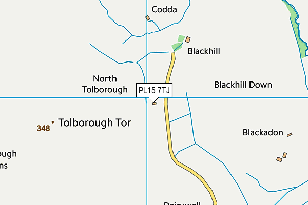 PL15 7TJ map - OS VectorMap District (Ordnance Survey)