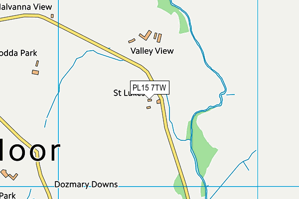 PL15 7TW map - OS VectorMap District (Ordnance Survey)