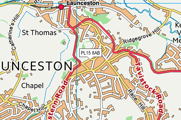 PL15 8AB map - OS VectorMap District (Ordnance Survey)