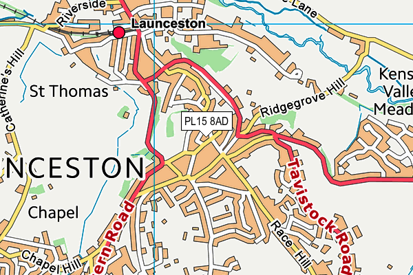 PL15 8AD map - OS VectorMap District (Ordnance Survey)