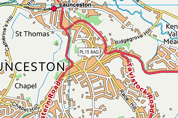 PL15 8AG map - OS VectorMap District (Ordnance Survey)