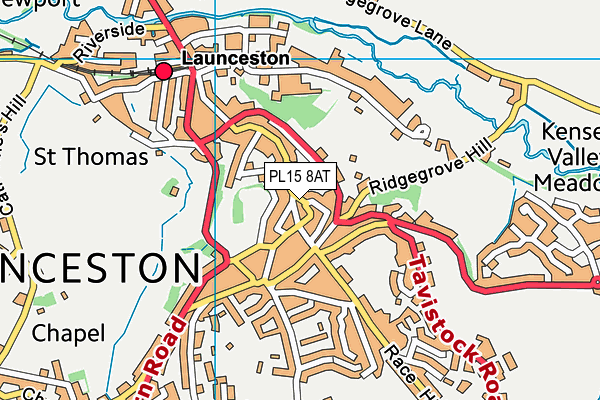 PL15 8AT map - OS VectorMap District (Ordnance Survey)