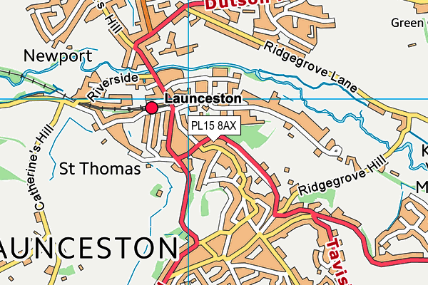 PL15 8AX map - OS VectorMap District (Ordnance Survey)