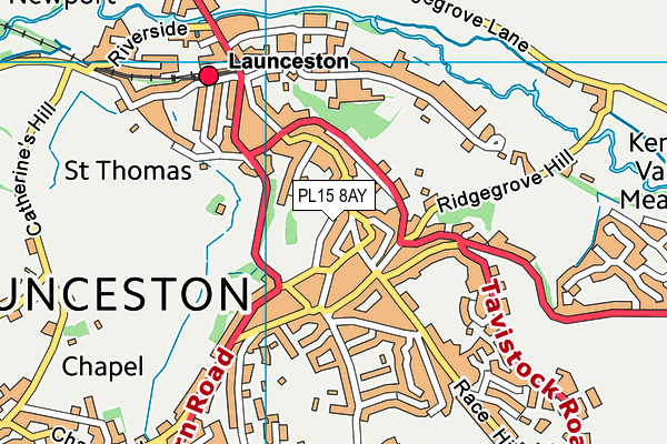 PL15 8AY map - OS VectorMap District (Ordnance Survey)