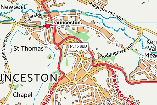 PL15 8BD map - OS VectorMap District (Ordnance Survey)