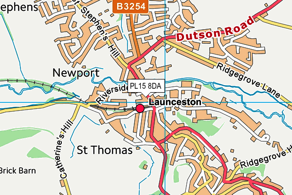 PL15 8DA map - OS VectorMap District (Ordnance Survey)