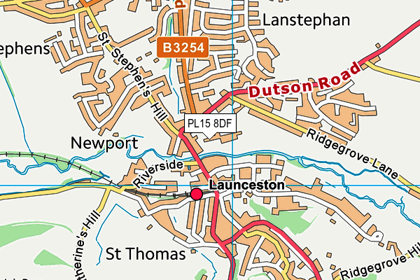 PL15 8DF map - OS VectorMap District (Ordnance Survey)