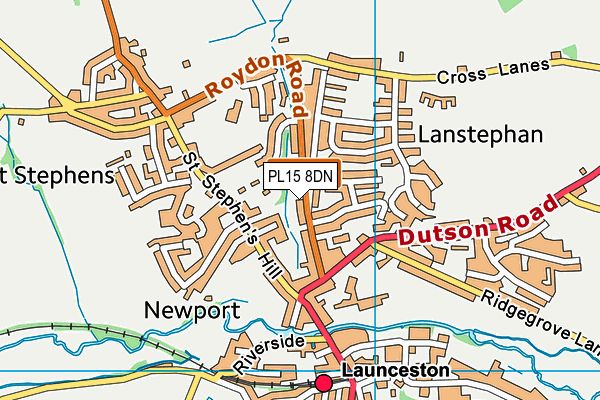 PL15 8DN map - OS VectorMap District (Ordnance Survey)