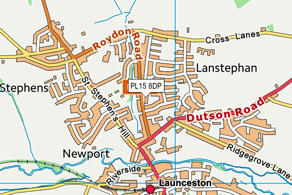 PL15 8DP map - OS VectorMap District (Ordnance Survey)