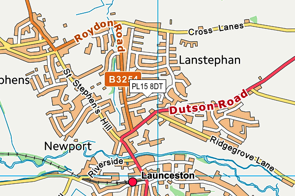 PL15 8DT map - OS VectorMap District (Ordnance Survey)