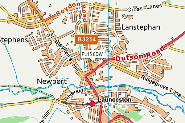 PL15 8DW map - OS VectorMap District (Ordnance Survey)