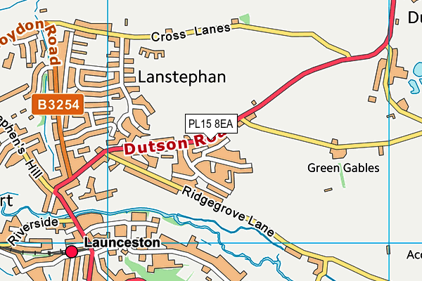 PL15 8EA map - OS VectorMap District (Ordnance Survey)