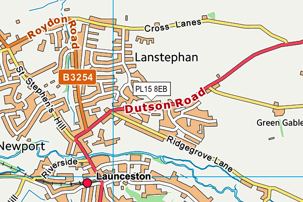 PL15 8EB map - OS VectorMap District (Ordnance Survey)