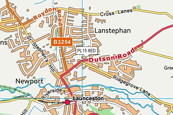 PL15 8ED map - OS VectorMap District (Ordnance Survey)