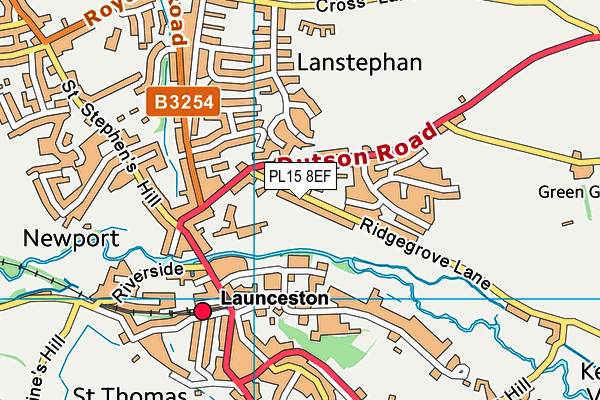 PL15 8EF map - OS VectorMap District (Ordnance Survey)