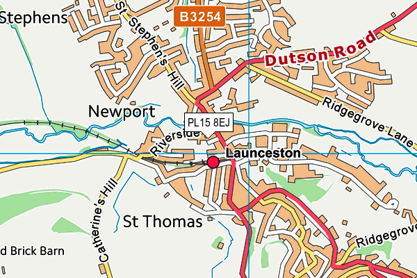 PL15 8EJ map - OS VectorMap District (Ordnance Survey)