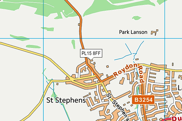 PL15 8FF map - OS VectorMap District (Ordnance Survey)
