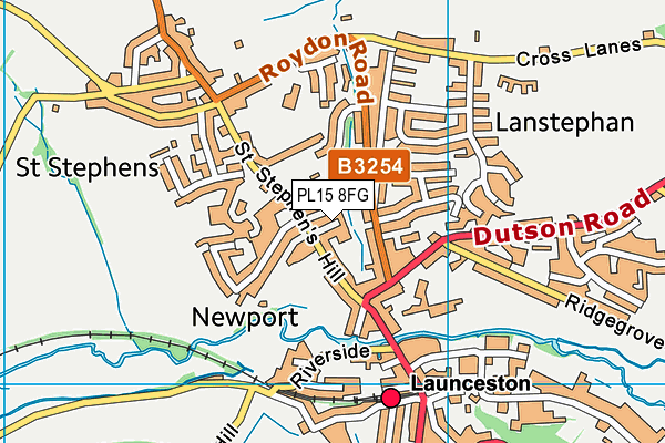 PL15 8FG map - OS VectorMap District (Ordnance Survey)