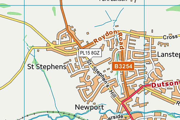 PL15 8GZ map - OS VectorMap District (Ordnance Survey)
