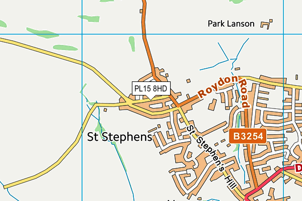 PL15 8HD map - OS VectorMap District (Ordnance Survey)