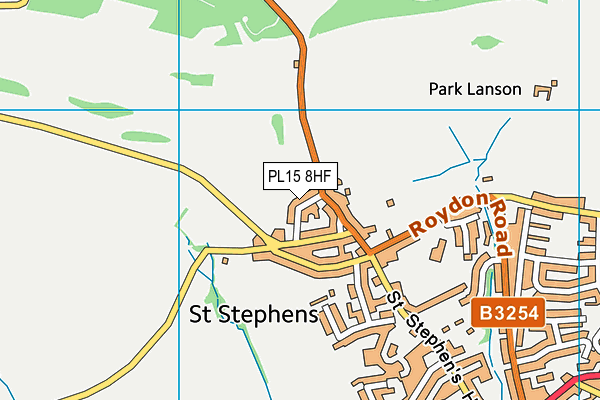 Launceston Golf Club map (PL15 8HF) - OS VectorMap District (Ordnance Survey)