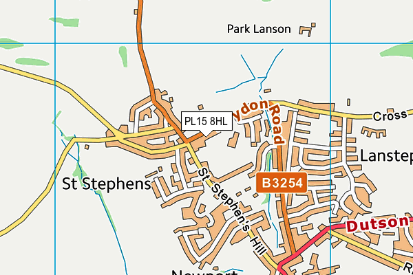 St Stephens Community Academy map (PL15 8HL) - OS VectorMap District (Ordnance Survey)