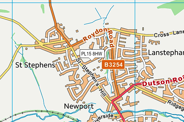 PL15 8HW map - OS VectorMap District (Ordnance Survey)