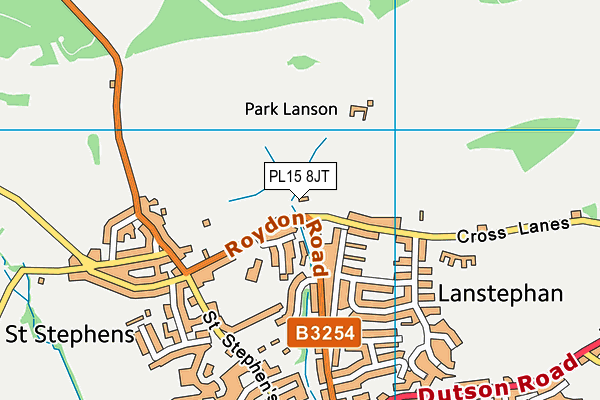 PL15 8JT map - OS VectorMap District (Ordnance Survey)