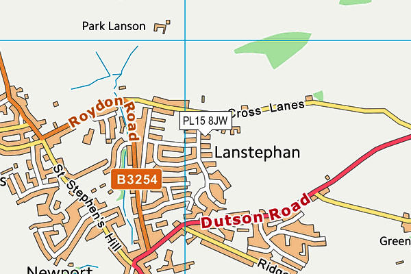 PL15 8JW map - OS VectorMap District (Ordnance Survey)