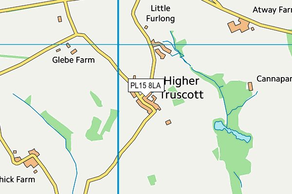 PL15 8LA map - OS VectorMap District (Ordnance Survey)