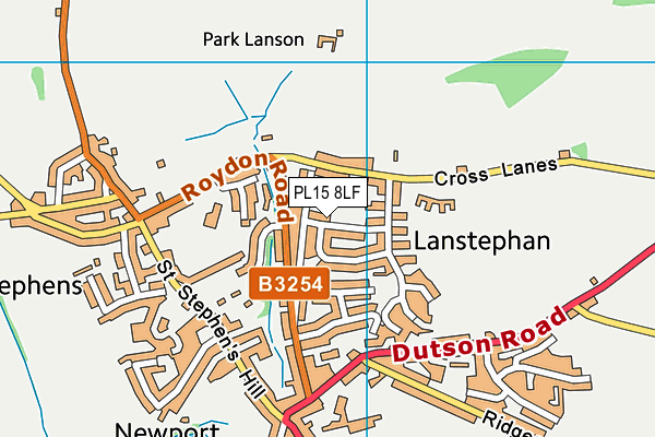 PL15 8LF map - OS VectorMap District (Ordnance Survey)