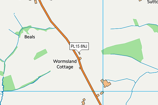 PL15 8NJ map - OS VectorMap District (Ordnance Survey)
