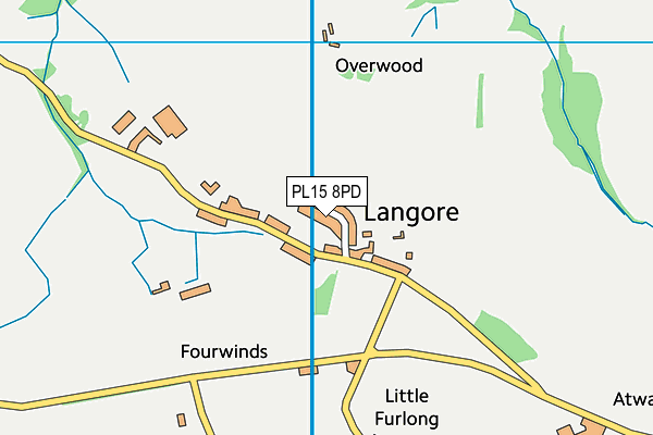 PL15 8PD map - OS VectorMap District (Ordnance Survey)