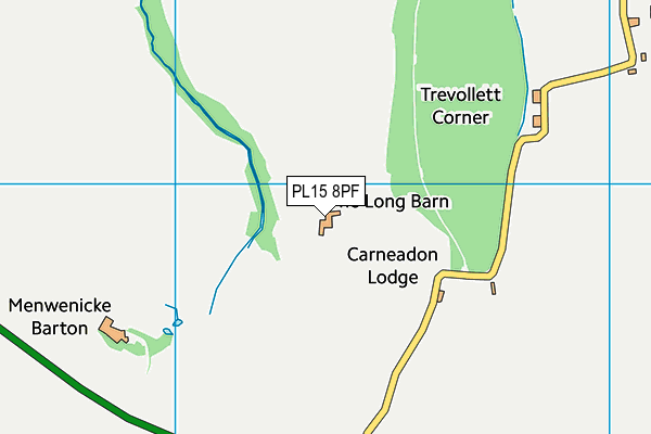 PL15 8PF map - OS VectorMap District (Ordnance Survey)