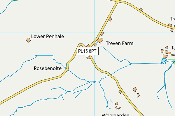 PL15 8PT map - OS VectorMap District (Ordnance Survey)