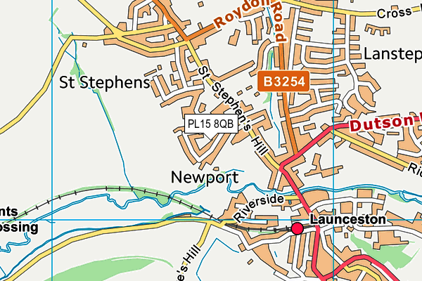 PL15 8QB map - OS VectorMap District (Ordnance Survey)