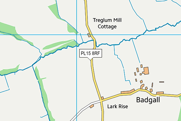 PL15 8RF map - OS VectorMap District (Ordnance Survey)