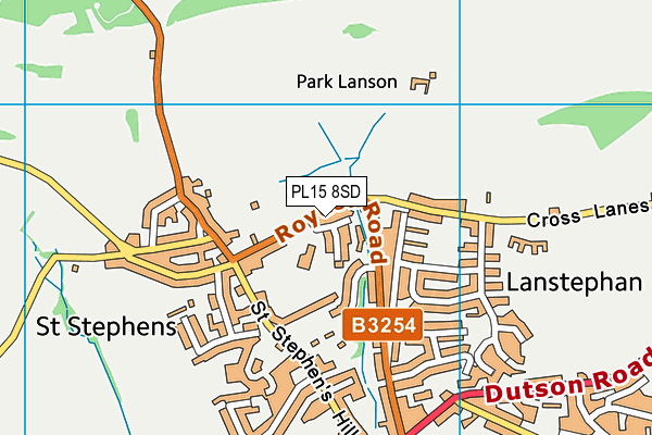 PL15 8SD map - OS VectorMap District (Ordnance Survey)