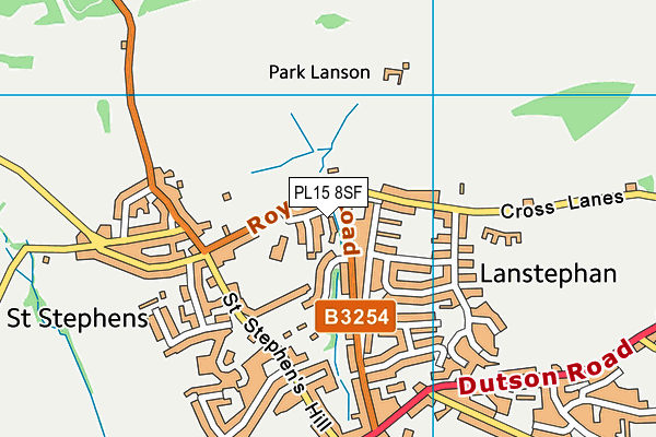 PL15 8SF map - OS VectorMap District (Ordnance Survey)