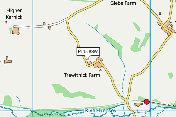 PL15 8SW map - OS VectorMap District (Ordnance Survey)