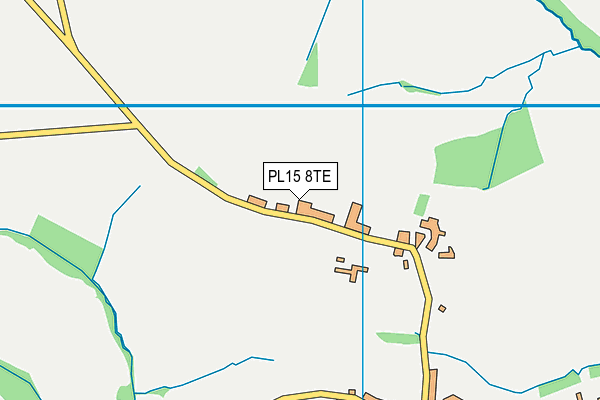 PL15 8TE map - OS VectorMap District (Ordnance Survey)