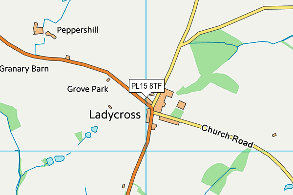 PL15 8TF map - OS VectorMap District (Ordnance Survey)