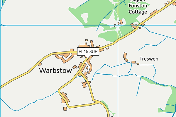 Warbstow Primary School map (PL15 8UP) - OS VectorMap District (Ordnance Survey)