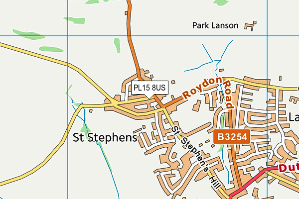 PL15 8US map - OS VectorMap District (Ordnance Survey)